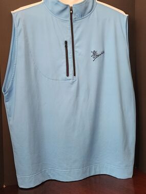 FootJoy Sky Blue Sleeveless Quarter-Zip Golf Vest